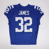 Edgerrin James Signed Indianapolis Colts Jersey (Beckett) #4 Overall Pk 1999 Dft