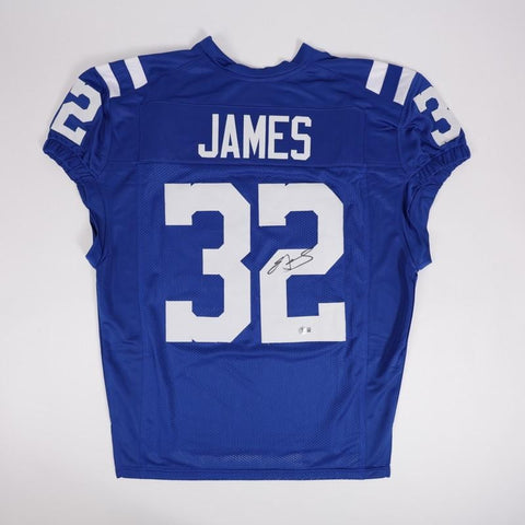 Edgerrin James Signed Indianapolis Colts Jersey (Beckett) #4 Overall Pk 1999 Dft