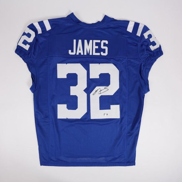 Edgerrin James Signed Indianapolis Colts Jersey (Beckett) #4 Overall Pk 1999 Dft