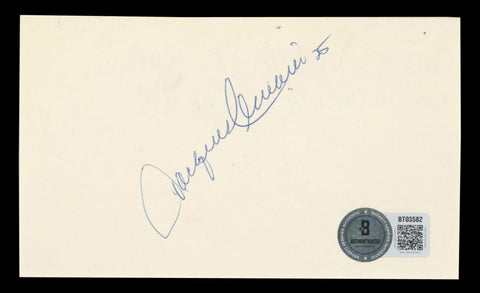 Canadiens Jacques Lemaire Authentic Signed 3x5 Index Card BAS #BT03582