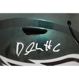 Devonta Smith Signed Philadelphia Eagles Mid-Sized Midi Helmet Beckett WIT 58595
