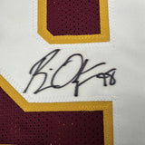 Framed Signed Brian Orakpo 35x39 Washington Burgundy Jersey JSA COA