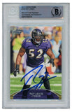 Ray Lewis Autographed/Signed 2011 Topps #104 Trading Card Slab Beckett 52673