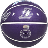 SHAQUILLE SHAQ O'NEAL AUTOGRAPHED CITY EDITION BASKETBALL LAKERS BECKETT 222786