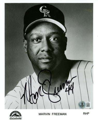 Marvin Freeman Autographed/Signed Colorado Rockies 8x10 Photo Beckett 57678