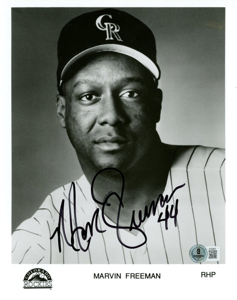 Marvin Freeman Autographed/Signed Colorado Rockies 8x10 Photo Beckett 57678