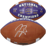JOE BURROW Autographed LSU Tigers 2019 Champs Commemorative Football FANATICS