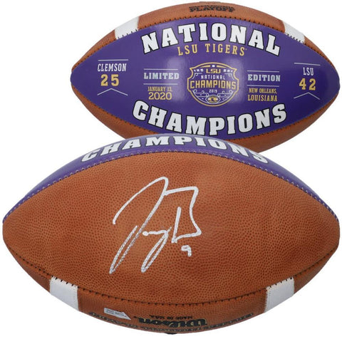 JOE BURROW Autographed LSU Tigers 2019 Champs Commemorative Football FANATICS