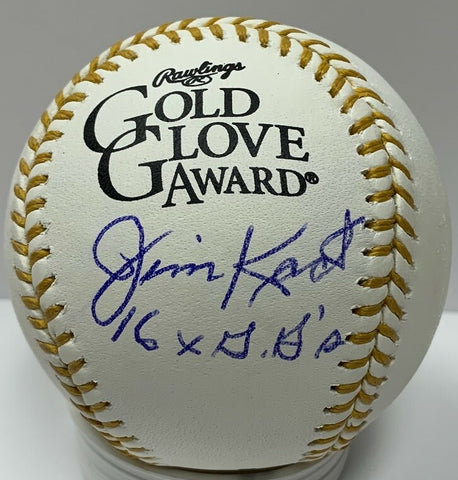 Twins JIM KAAT Signed Official GOLD GLOVE Logo Baseball w/ "16 x GG" AUTO - JSA
