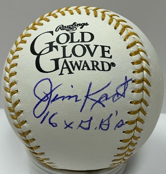 Twins JIM KAAT Signed Official GOLD GLOVE Logo Baseball w/ "16 x GG" AUTO - JSA
