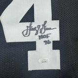 Autographed/Signed George Gervin San Antonio Black Jersey Beckett BAS COA