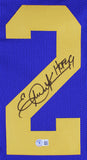 Eric Dickerson "HOF 99" Authentic Signed Blue Pro Style Jersey BAS Witnessed 1