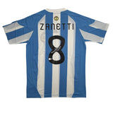 Autographed/Signed Javier Zanetti Argentina Soccer Jersey Beckett BAS COA