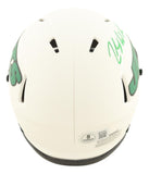 Zach Wilson Signed New York Jets Lunar Eclipse Mini Speed Helmet BAS