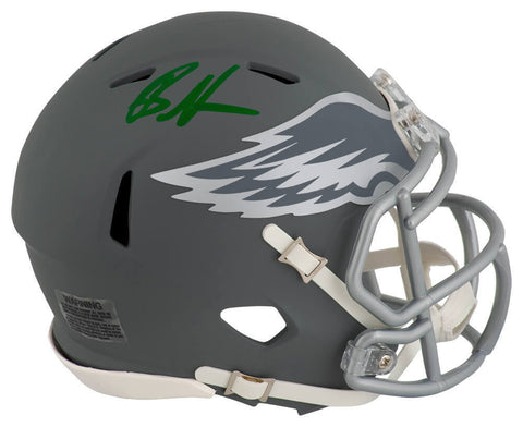 Brandon Graham Signed Eagles SLATE Riddell Speed Mini Helmet - (SCHWARTZ COA)