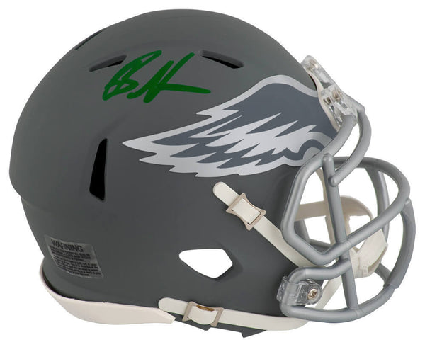 Brandon Graham Signed Eagles SLATE Riddell Speed Mini Helmet - (SCHWARTZ COA)
