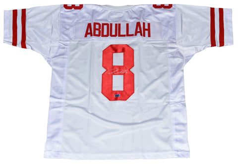 AMEER ABDULLAH AUTOGRAPHED NEBRASKA CORNHUSKERS #8 WHITE JERSEY COA