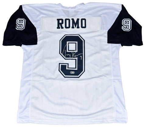 TONY ROMO AUTOGRAPHED DALLAS COWBOYS #9 COLOR RUSH JERSEY BECKETT