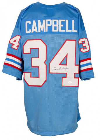 Earl Campbell Signed Houston Oilers Jersey / 5xPro Bowl R.B. (Beckett) HOF / MVP