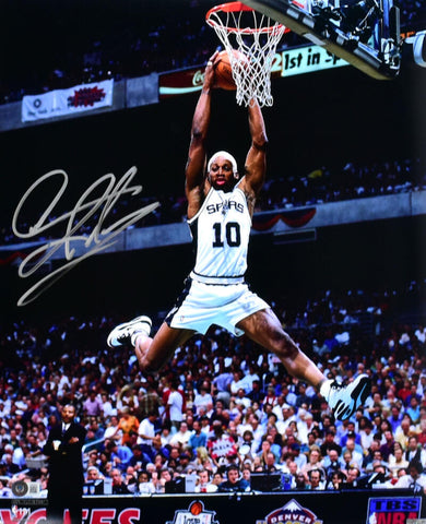 Dennis Rodman Autographed Spurs 16x20 Rebound Photo - Beckett W Hologram *Silver