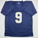 Autographed/Signed Kyle Rudolph Notre Dame Blue College Football Jersey BAS COA
