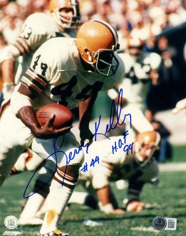 Leroy Kelly Autographed Cleveland Browns 8x10 Photo HOF Beckett 45544