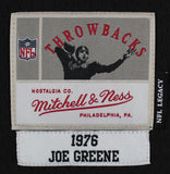 Steelers Joe Greene "HOF 87" Signed Black M&N 1976 TB Jersey BAS Witnessed