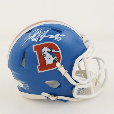 Derek Wolfe Signed Denver Broncos Throw Back Mini-Helmet (JSA COA) Super Bowl L