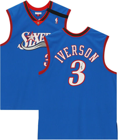 Allen Iverson Philadelphia 76ers Signed Blue 1999-00 Mitchell & Ness Auth Jersey