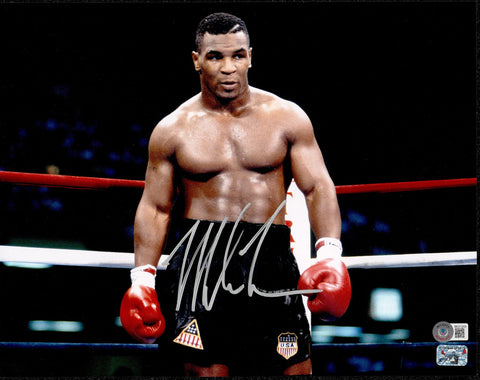 Mike Tyson Autographed Signed 11x14 Photo (Smudged) Beckett BAS QR #BE21203