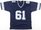 Nate Newton Signed Dallas Cowboys Blue Jersey (Beckett) 3xSuper Bowl Champion
