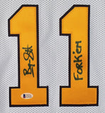 Arizona State Byron Scott "Fork Em" Signed White Pro Style Framed Jersey BAS