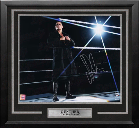Gunther Standing in the Ring Autographed Signed 16x20 Framed WWE Photo Fanatics