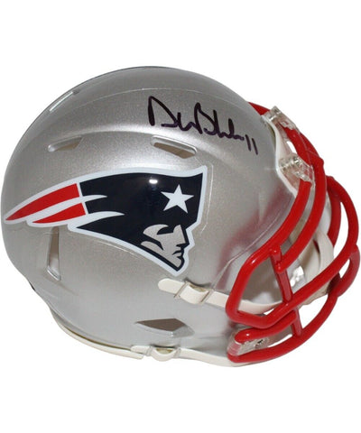 Drew Bledsoe Signed New England Patriots Speed Mini Helmet Beckett 42404