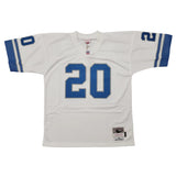 Barry Sanders Signed Detroit Lions 1996 Mitchell & Ness White T/B Jersey Beckett