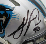 Julius Peppers Autographed/Signed Carolina Panthers Mini Helmet Beckett 200067