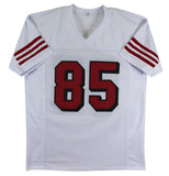 George Kittle Authentic Signed White Pro Style Jersey w/ Dropshadow BAS Witness