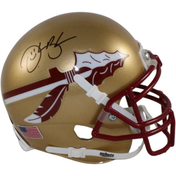 Derrick Brooks Autographed/Signed Florida State Mini Helmet Beckett WIT 54757