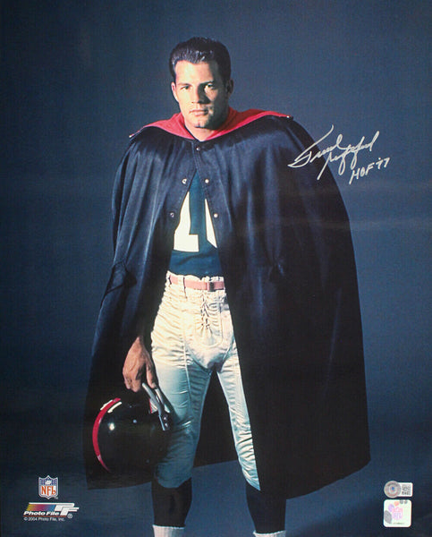 Frank Gifford Autographed New York Giants 16x20 Photo HOF Beckett BAS 33428