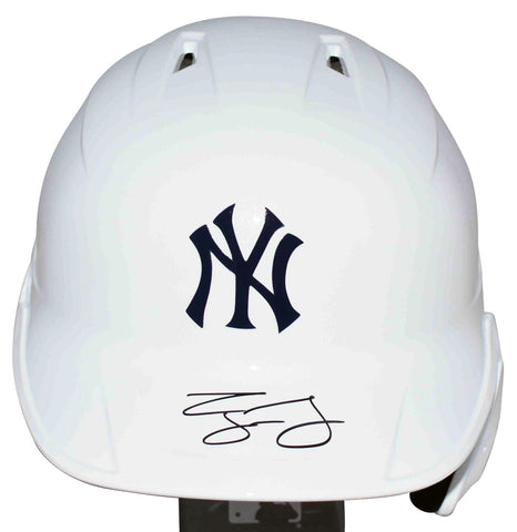 GEORGE LOMBARD JR SIGNED NEW YORK YANKEES WHITE FULL SIZE BATTING HELMET BECKETT
