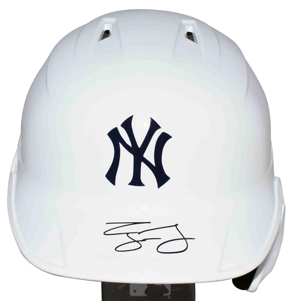 GEORGE LOMBARD JR SIGNED NEW YORK YANKEES WHITE FULL SIZE BATTING HELMET BECKETT