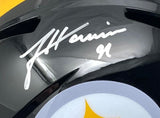 James Harrison Signed Steelers Full Size Speed Replica Helmet BAS w/ Case