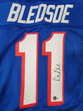 DREW BLEDSOE AUTOGRAPHED SIGNED PRO STYLE CUSTOM STAT XL JERSEY BECKETT COA