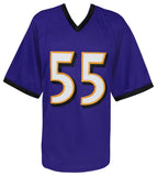 Terrell Suggs Signed Purple Custom Football Jersey - (SCHWARTZ COA)