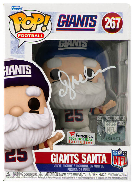 Ottis Anderson Signed New York Giants 'SANTA' Funko Pop Doll #267 (SCHWARTZ COA)