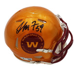 London Fletcher Signed Washingon Commanders Speed Flash NFL Mini Helmet