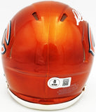Richard Dent Signed Bears Flash Orange Speed Mini Helmet "HOF 11" Beckett Wit