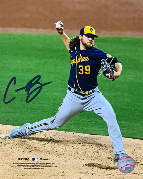 Brewers 2021 CY Young Pitcher CORBIN BURNES #39 Signed 8x10 Photo #12 AUTO -