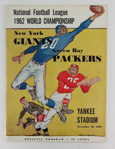 December 30, 1962 NFL Championship Game Program Packers vs. Giants