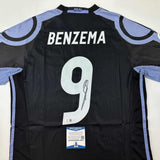 Autographed/Signed Karim Benzema Real Madrid 16-17 Black Jersey Beckett COA
